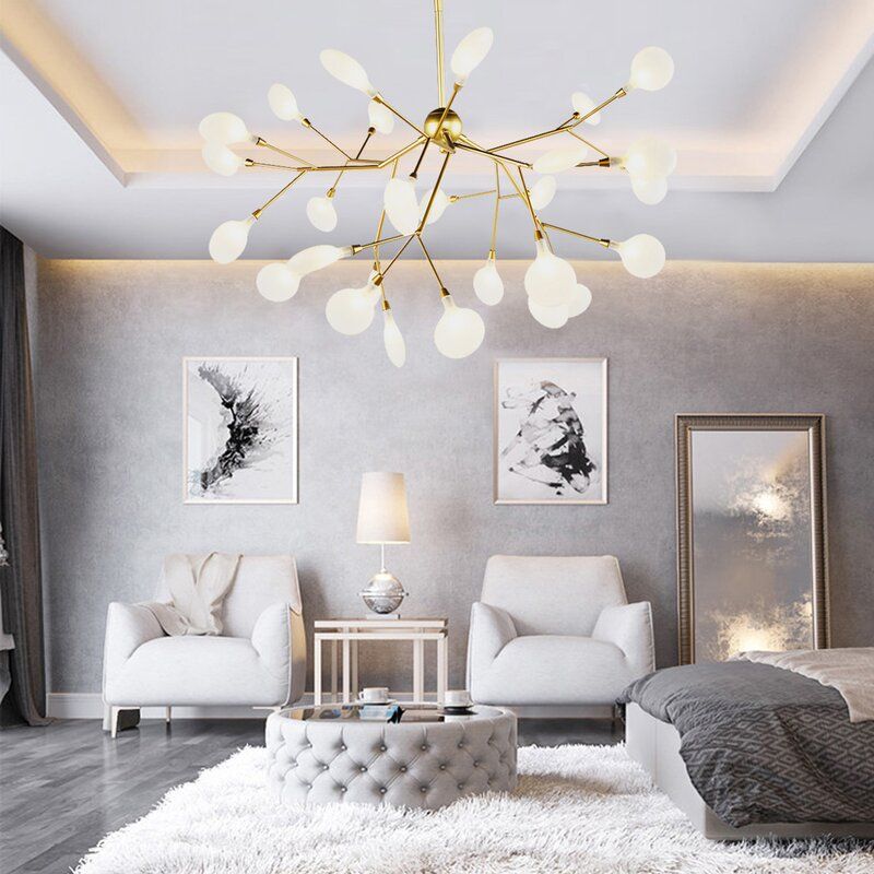 27 Heads Modern Sputnik Firefly Chandelier Pendant Light thumbnail 5