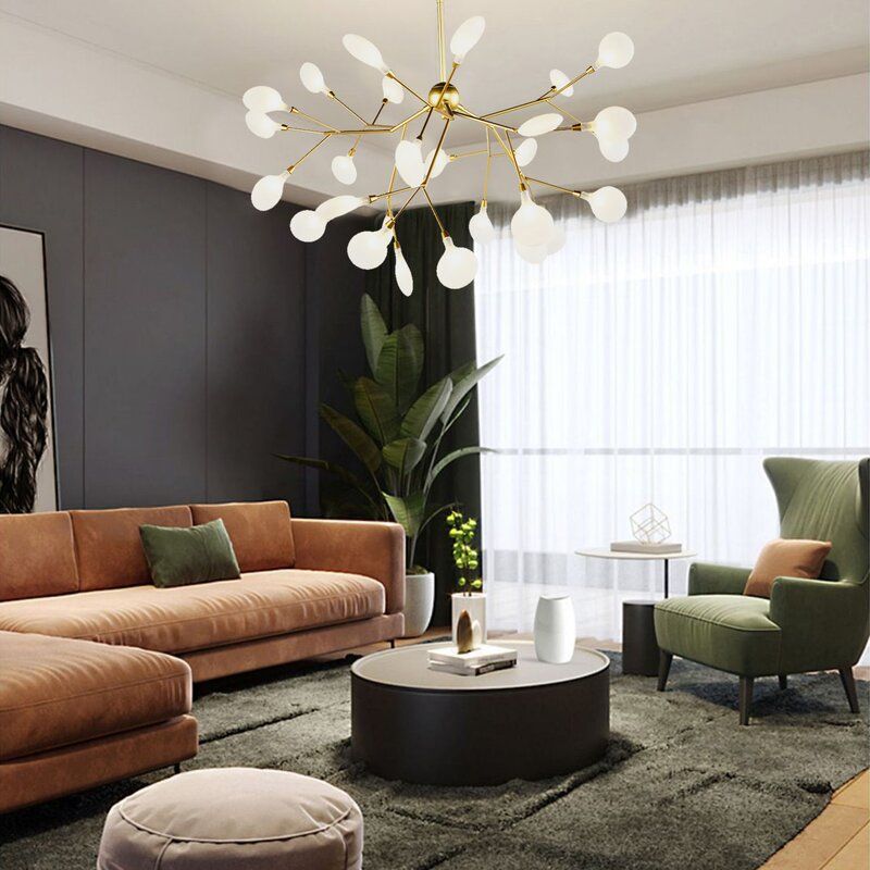 27 Heads Modern Sputnik Firefly Chandelier Pendant Light thumbnail 3