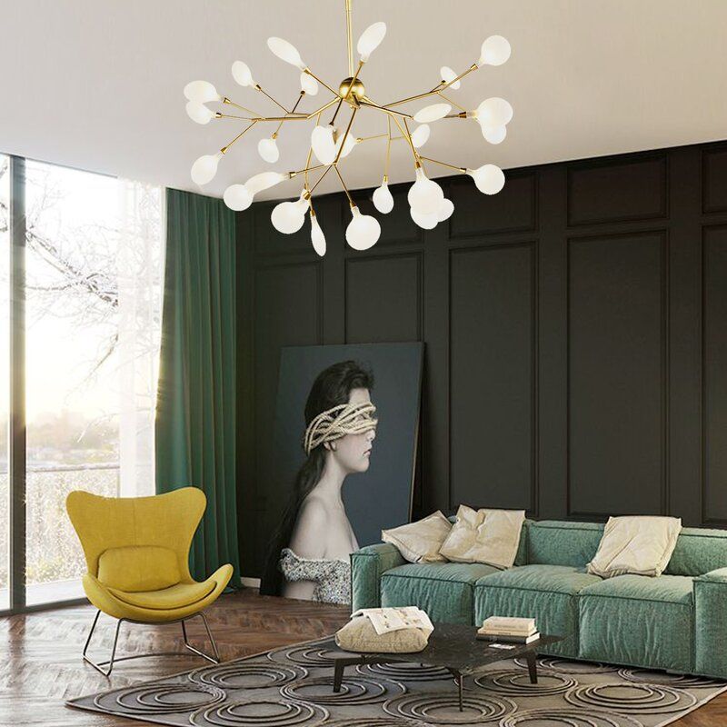27 Heads Modern Sputnik Firefly Chandelier Pendant Light thumbnail 4