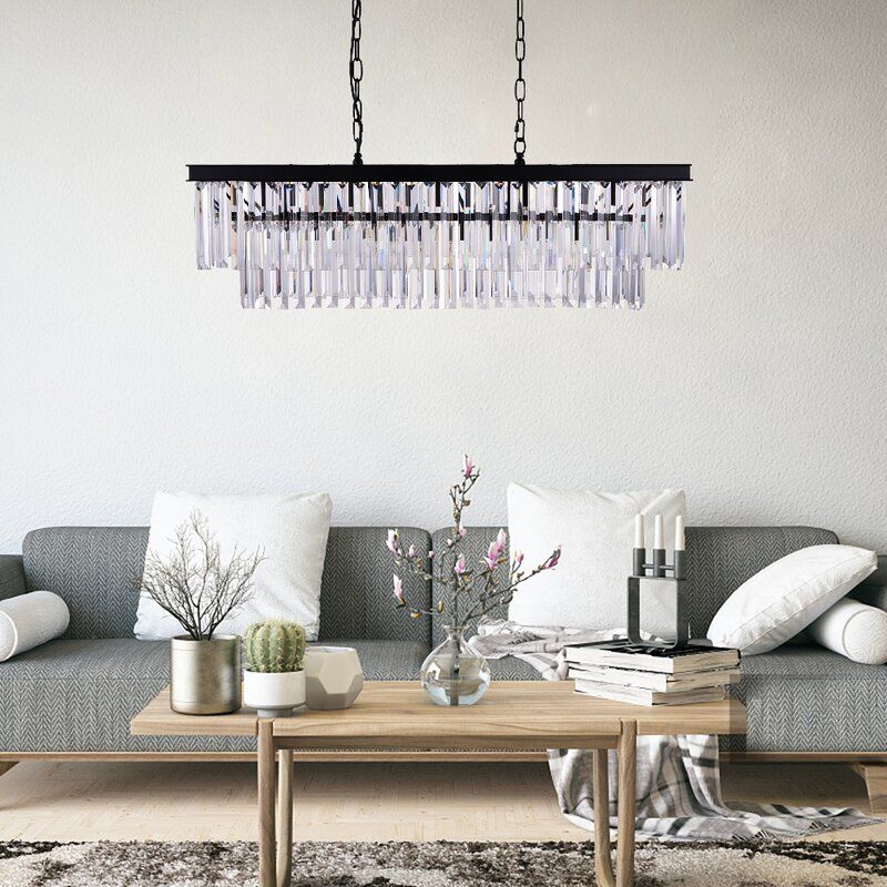 Rowell 9 Light Unique Statement Tiered Chandelier thumbnail 6