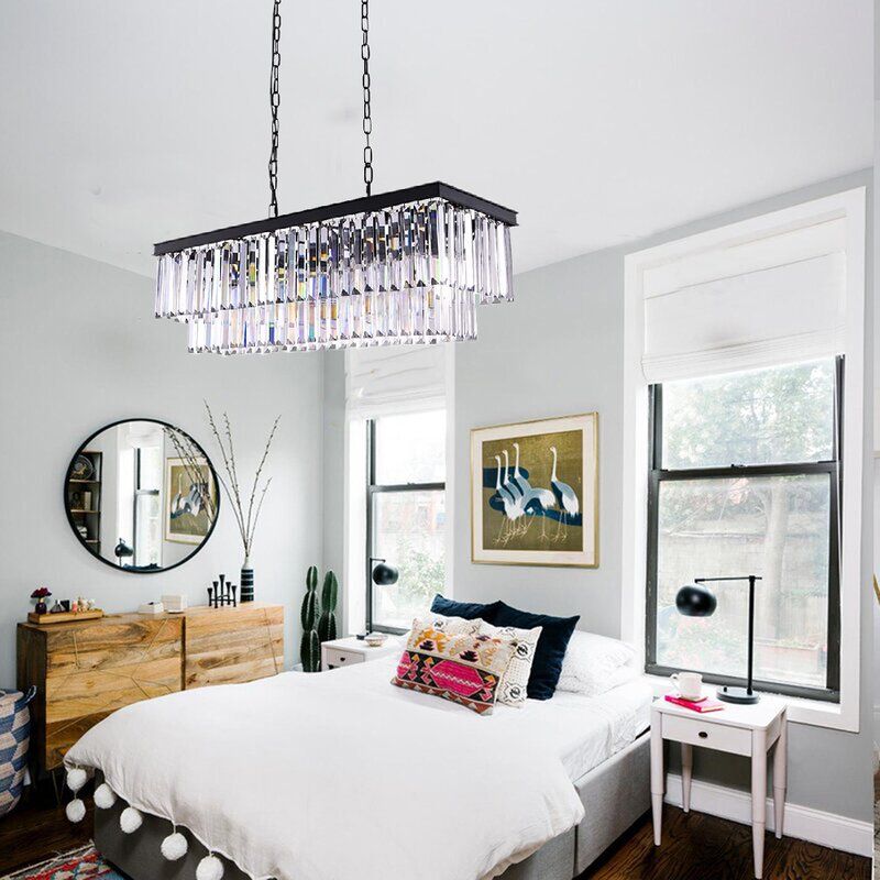 Rowell 9 Light Unique Statement Tiered Chandelier thumbnail 7