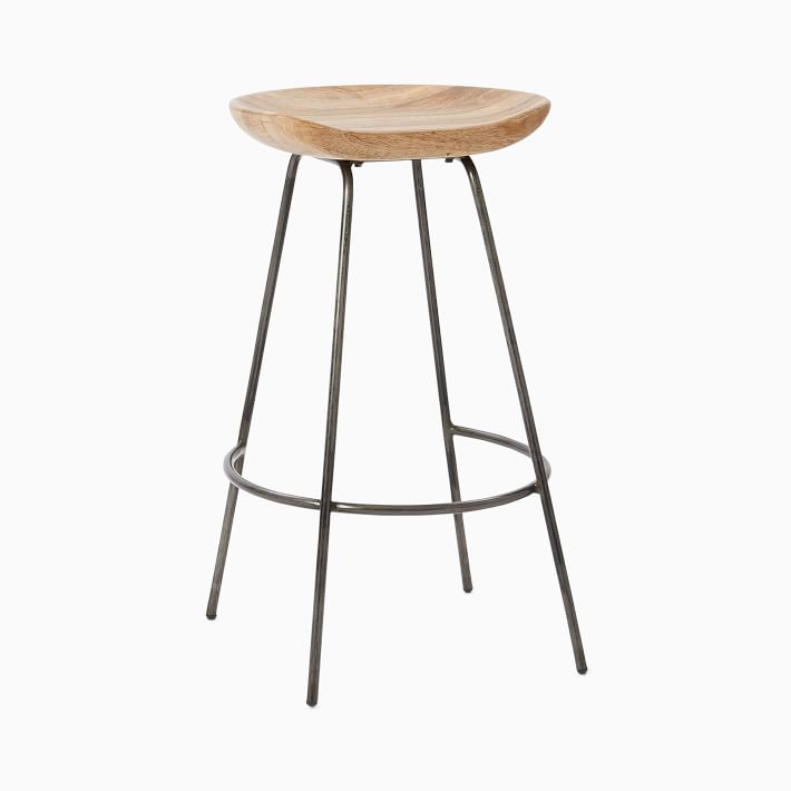 Alden Bar Stools Steel Set Of 2 thumbnail 3
