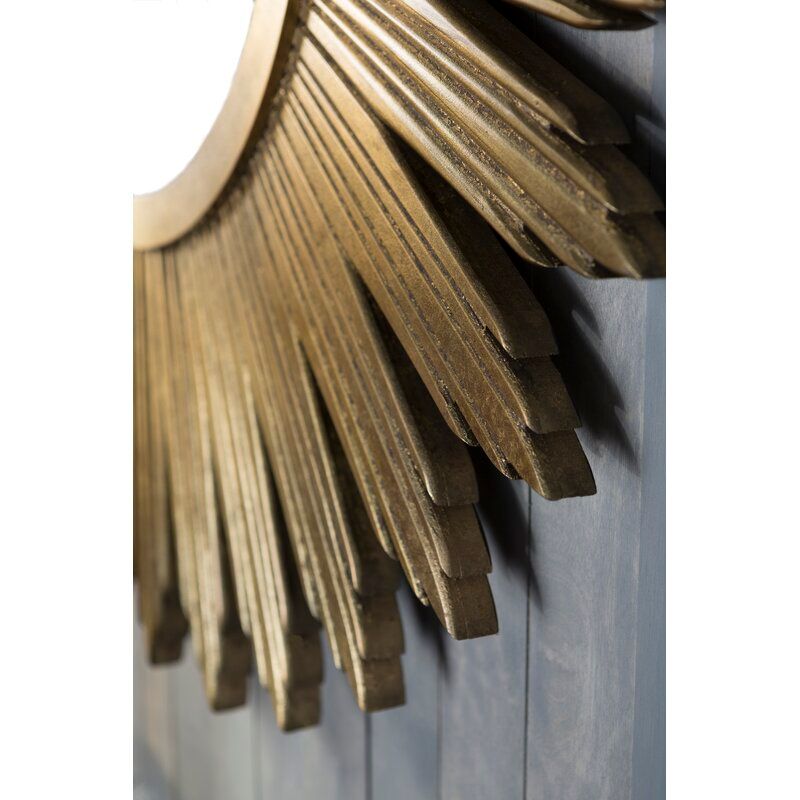 Aged Gold Wall Decor Modern And Contemporary Wall Mirror thumbnail 3