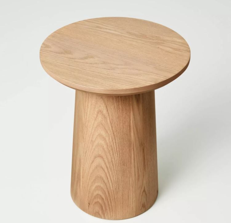 Round Wood Pedestal Accent Table thumbnail 5
