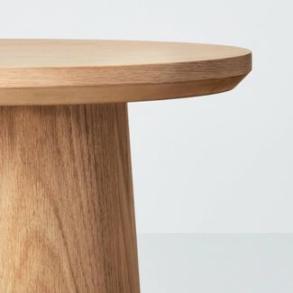 Round Wood Pedestal Accent Table thumbnail 6