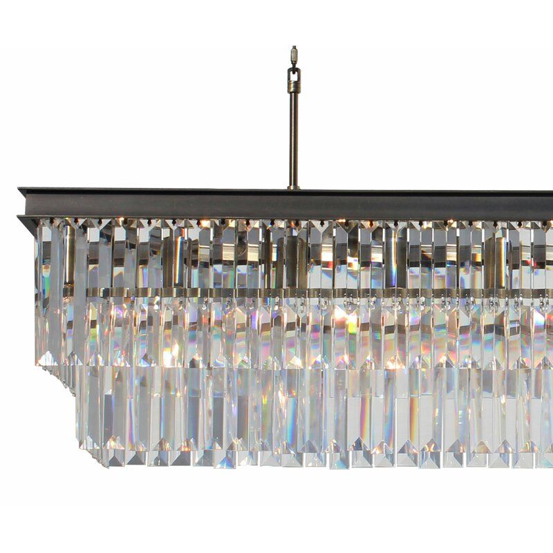 Kratika 8 Light Unique Statement Square Rectangle Chandelier thumbnail 3