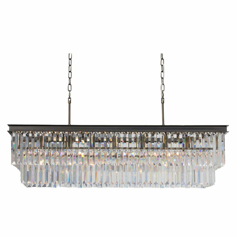 Kratika 8 Light Unique Statement Square Rectangle Chandelier thumbnail 2