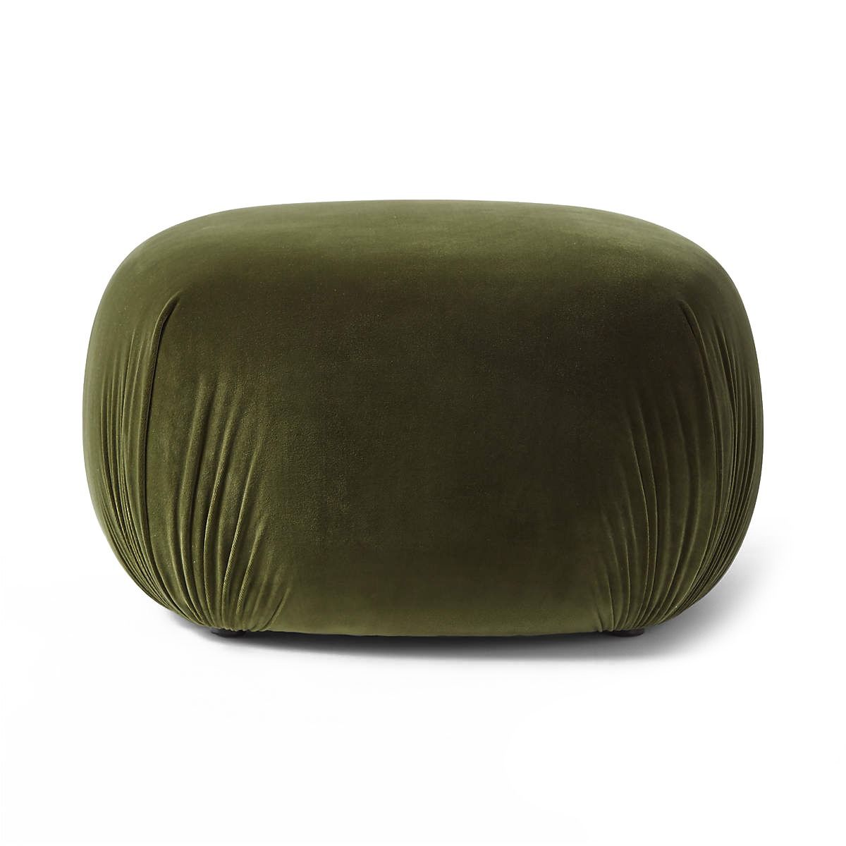 Gideon Green Velvet Ottoman thumbnail 3