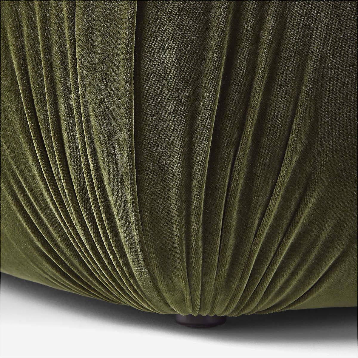 Gideon Green Velvet Ottoman thumbnail 4