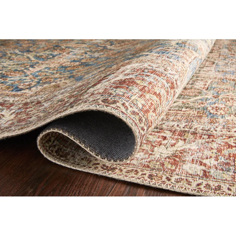 Cassian Persian Inspired Ocean Rust Area Rug 9'x12' thumbnail 5