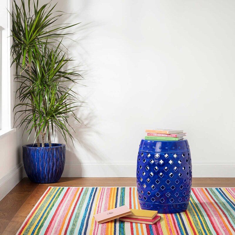 Bright Stripe Striped Handmade Flatweave Indoor Outdoor Area Rug-6'x9' thumbnail 5