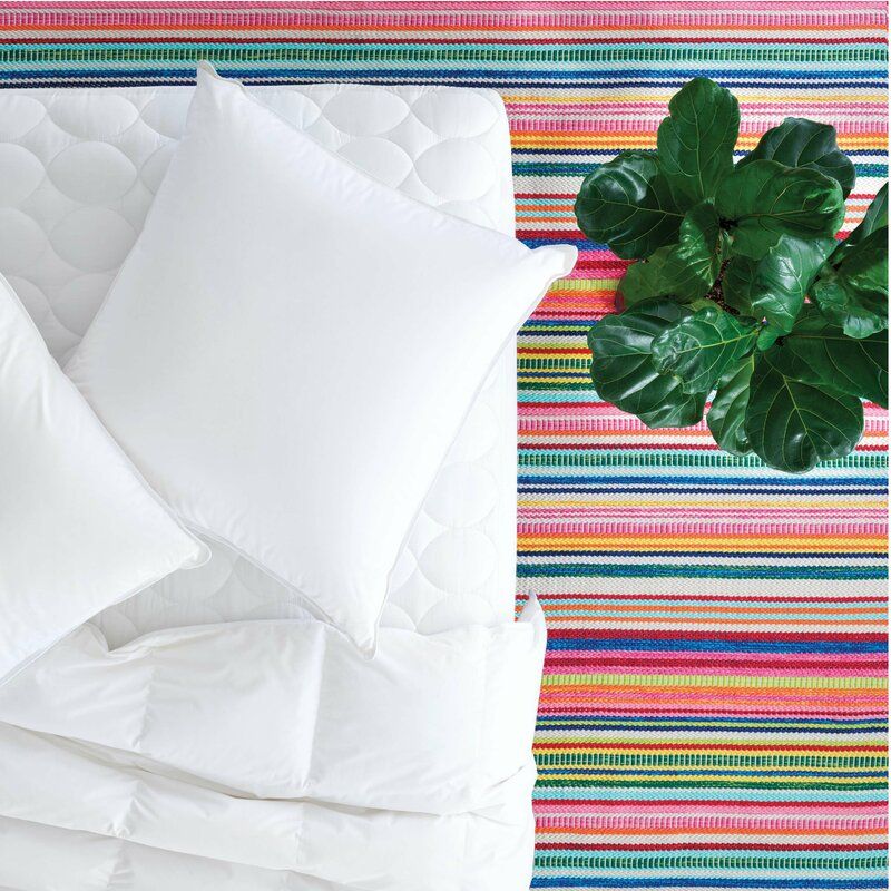 Bright Stripe Striped Handmade Flatweave Indoor Outdoor Area Rug-6'x9' thumbnail 7