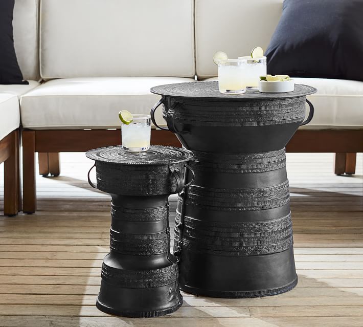 Frog Drum Indoor Outdoor Metal Side Table thumbnail 4