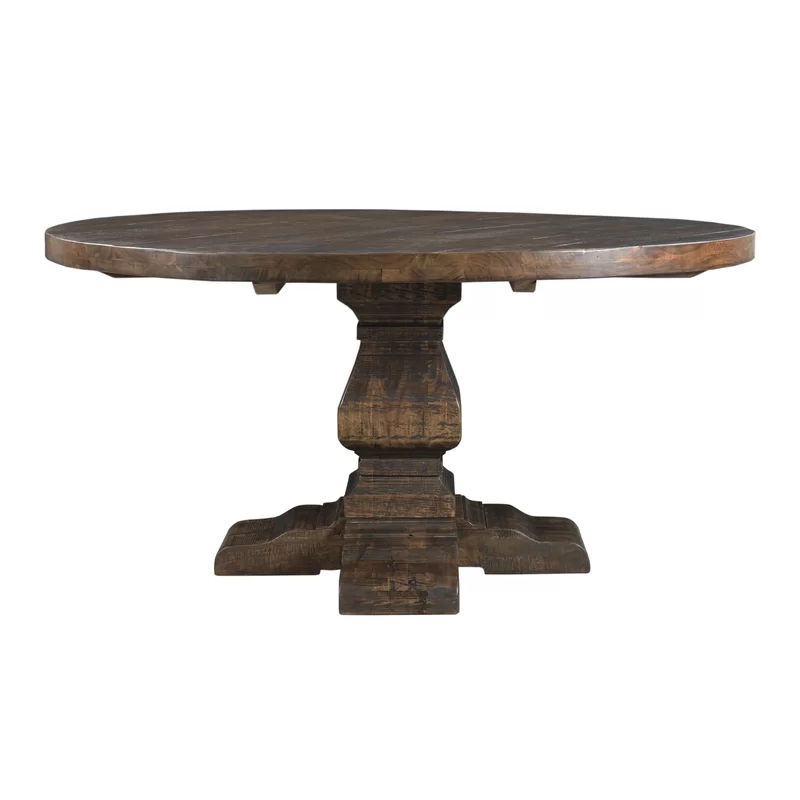 Hearon 60'' Acacia Solid Wood Pedestal Dining Table thumbnail 4