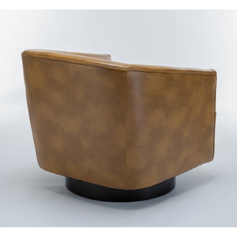 Hall Vegan Leather Swivel Barrel Chair thumbnail 5