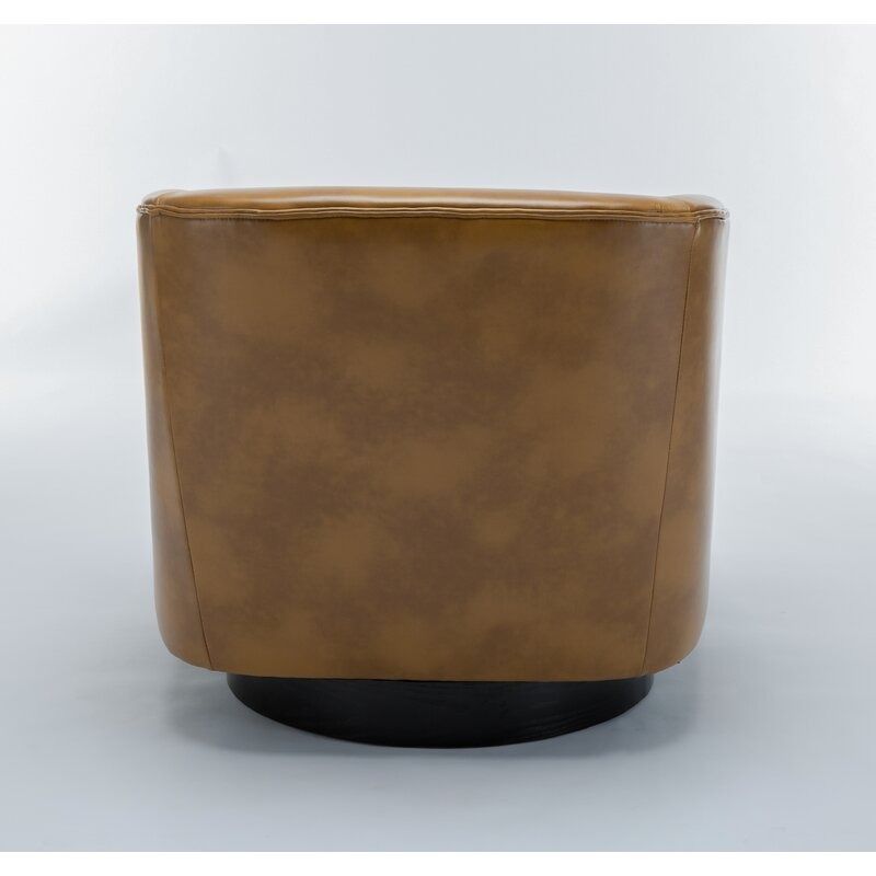 Hall Vegan Leather Swivel Barrel Chair thumbnail 6