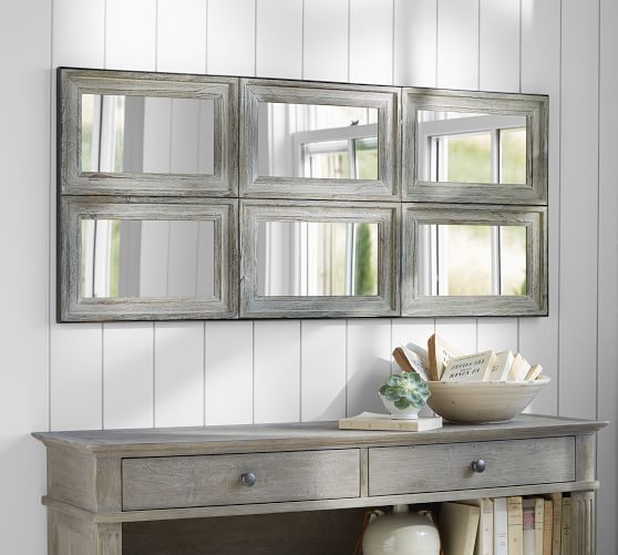 Aiden Large Paneled Rectangular Wall Mirror thumbnail 3