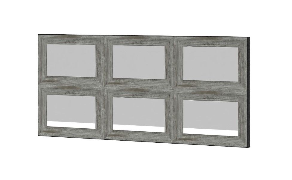 Aiden Large Paneled Rectangular Wall Mirror thumbnail 2