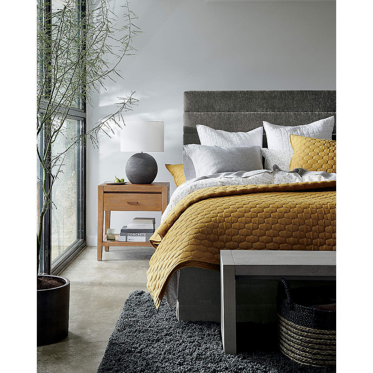 Dawson Grey Wash Nightstand thumbnail 2
