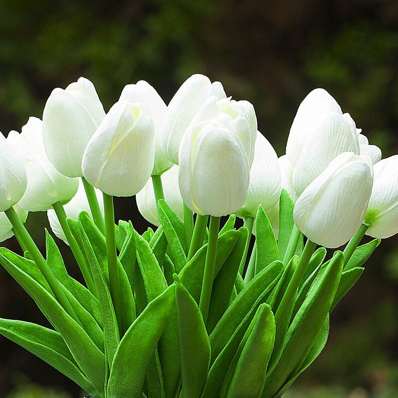 Silk Tulip Arrangement in Vase thumbnail 3
