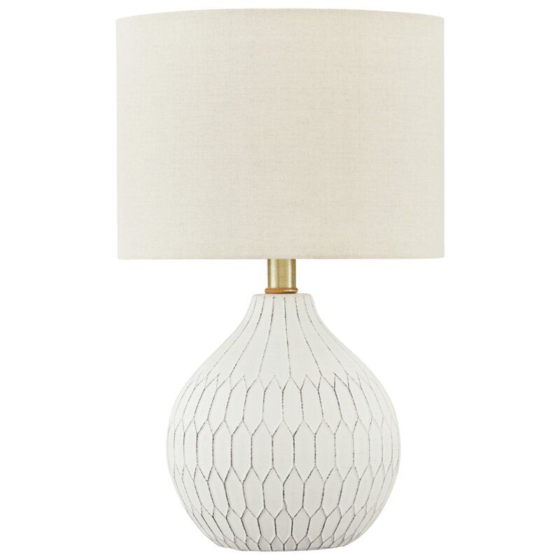 Chicoine 17.5" White Table Lamp thumbnail 2