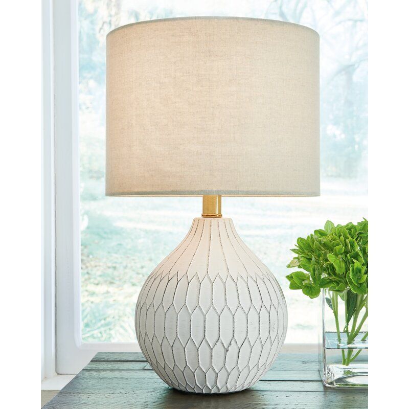 Chicoine 17.5" White Table Lamp thumbnail 3