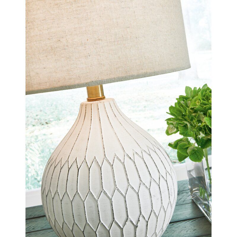 Chicoine 17.5" White Table Lamp thumbnail 4