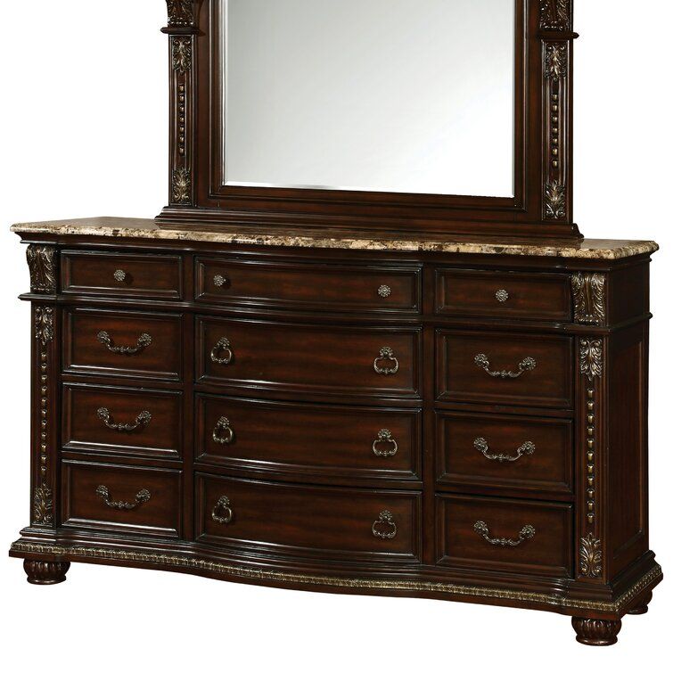 Evangeline 12 Drawer Chest with Mirror thumbnail 3