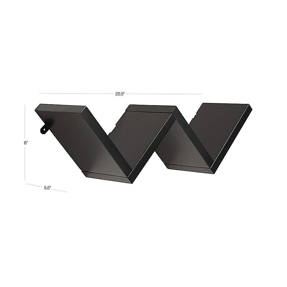 Origami Black Wall Shelf thumbnail 6