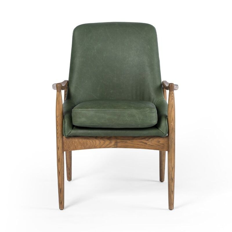 Prier Genuine Leather Top Grain Leather Armchair thumbnail 2