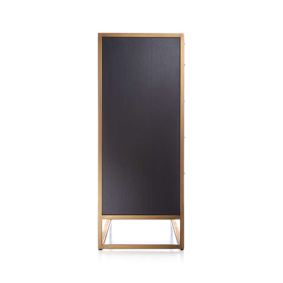 Oxford Black 10-Drawer Tall Dresser thumbnail 4