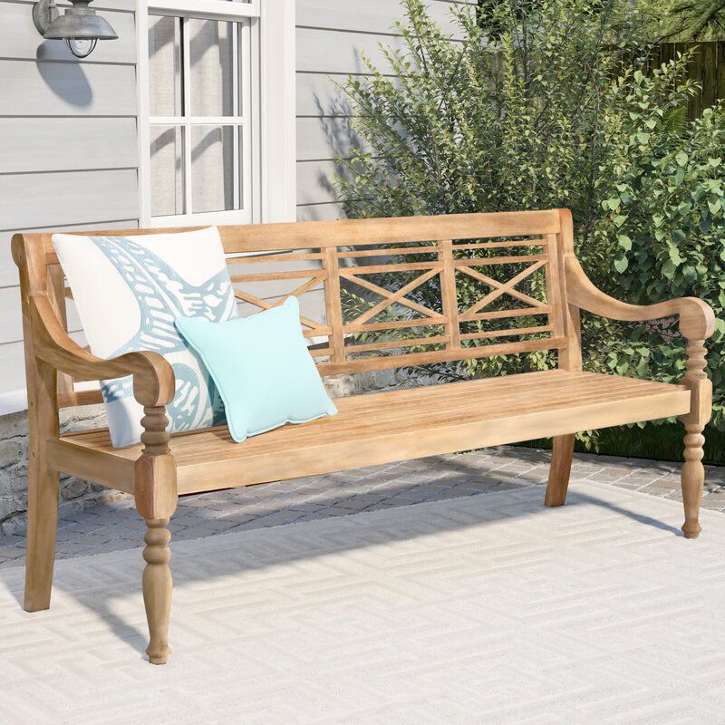 Paull Wooden Garden Bench thumbnail 2