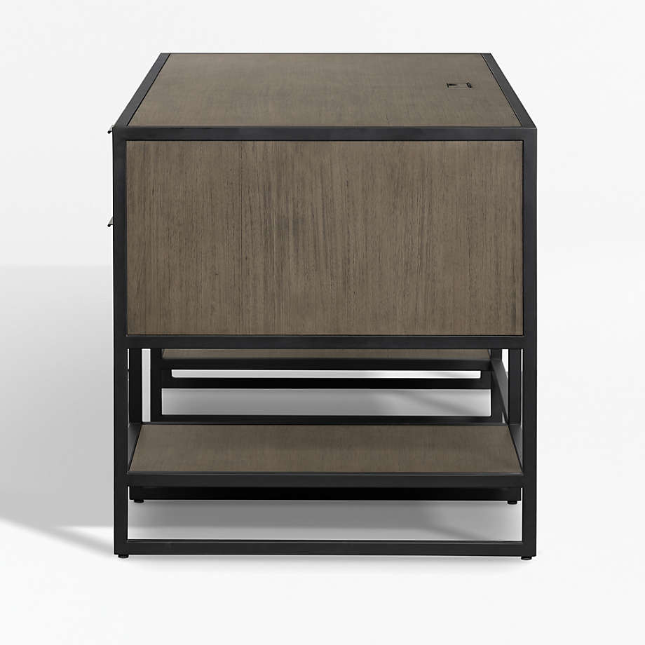 Oxford Shale Executive Desk with Outlet thumbnail 3