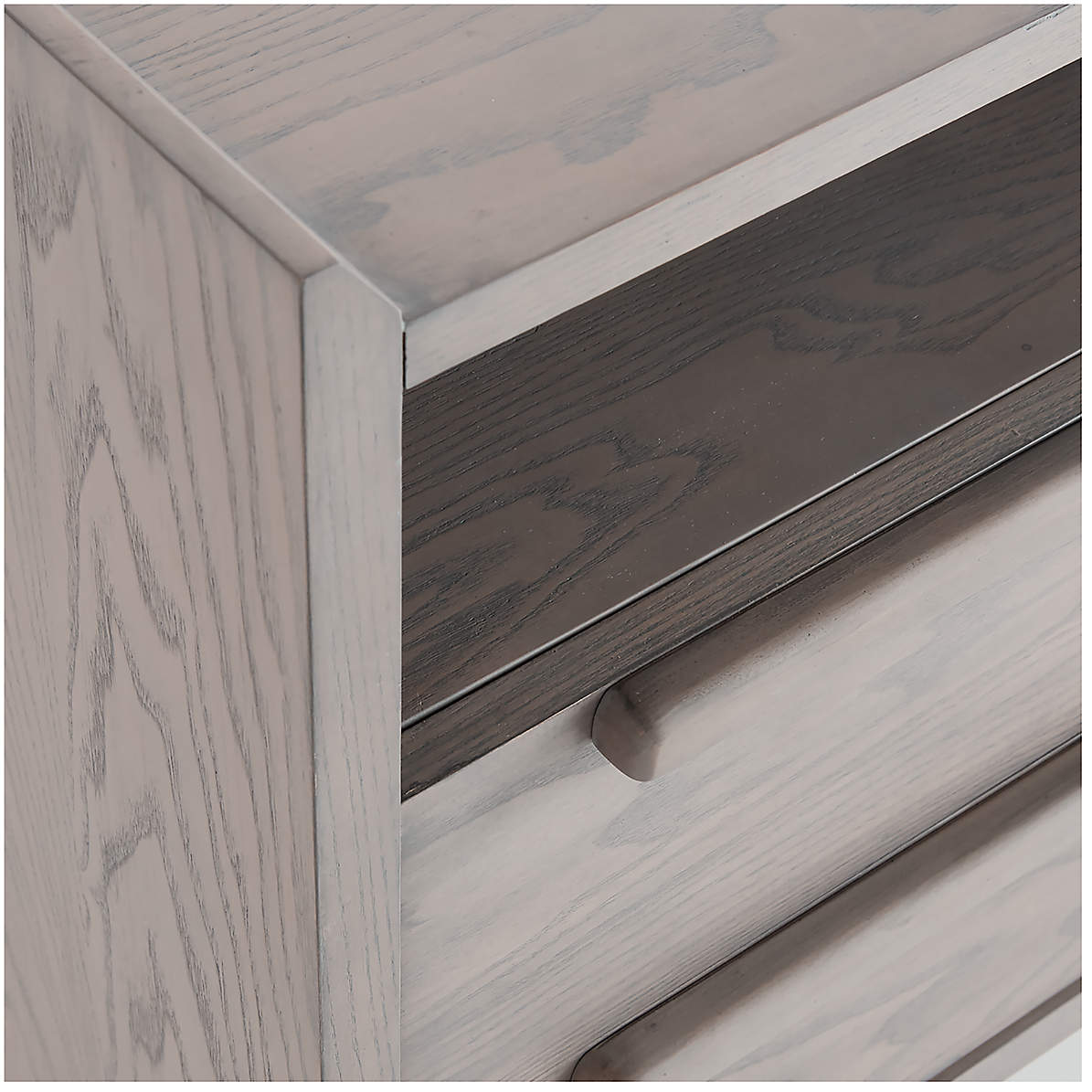 Tate Stone 2-Drawer Mid-Century Charging Nightstand thumbnail 4