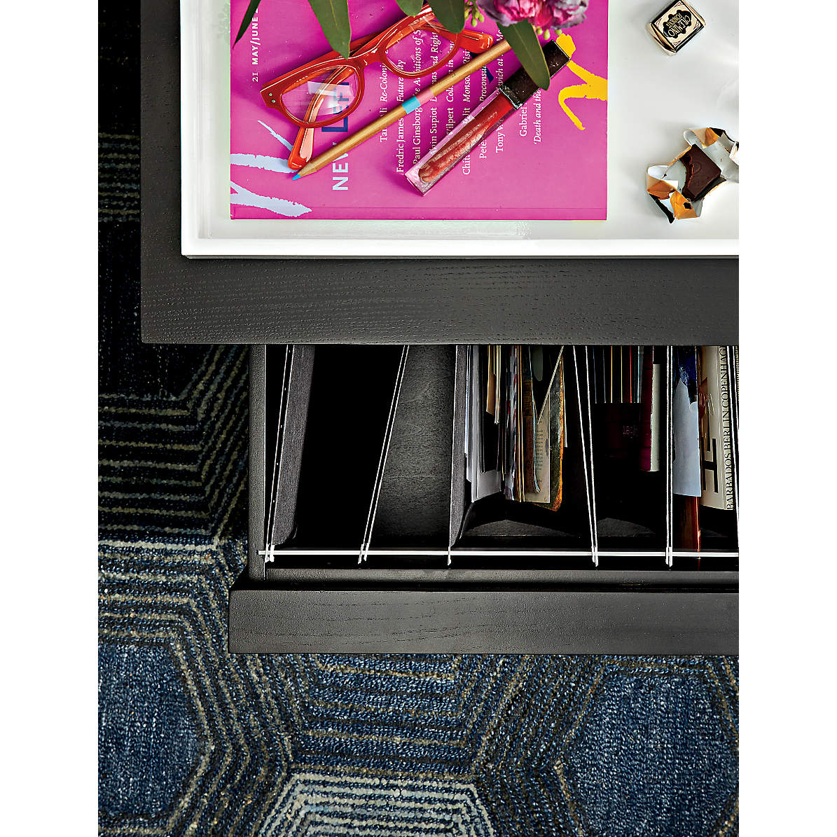 Spotlight Ebony Filing Cabinet thumbnail 4