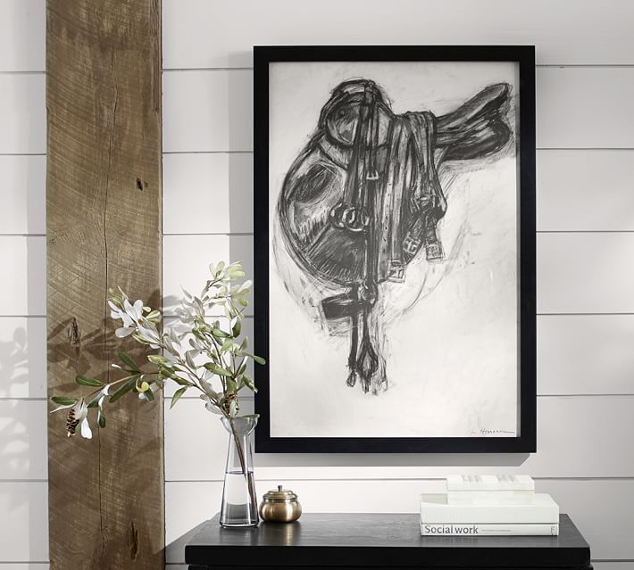 Charcoal Saddle Framed Print by Lauren Herrera 28.75"x41.75" thumbnail 2