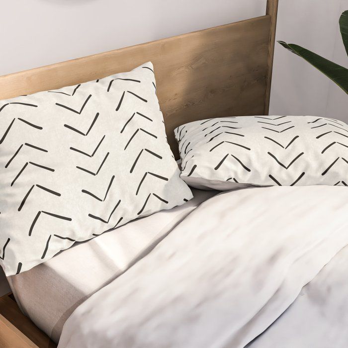 Mud Cloth Big Arrows in Cream Pillow Sham WithInsert-26"x20" thumbnail 3