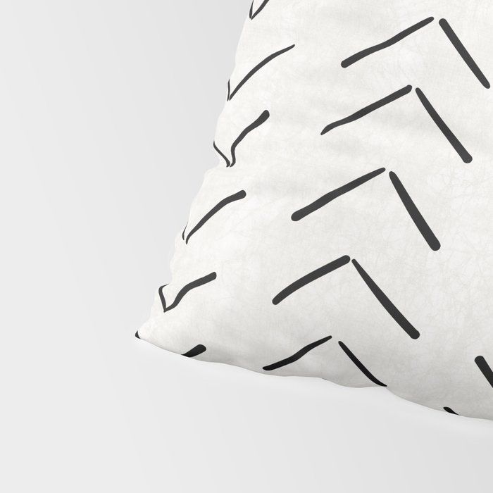 Mud Cloth Big Arrows in Cream Pillow Sham WithInsert-26"x20" thumbnail 5