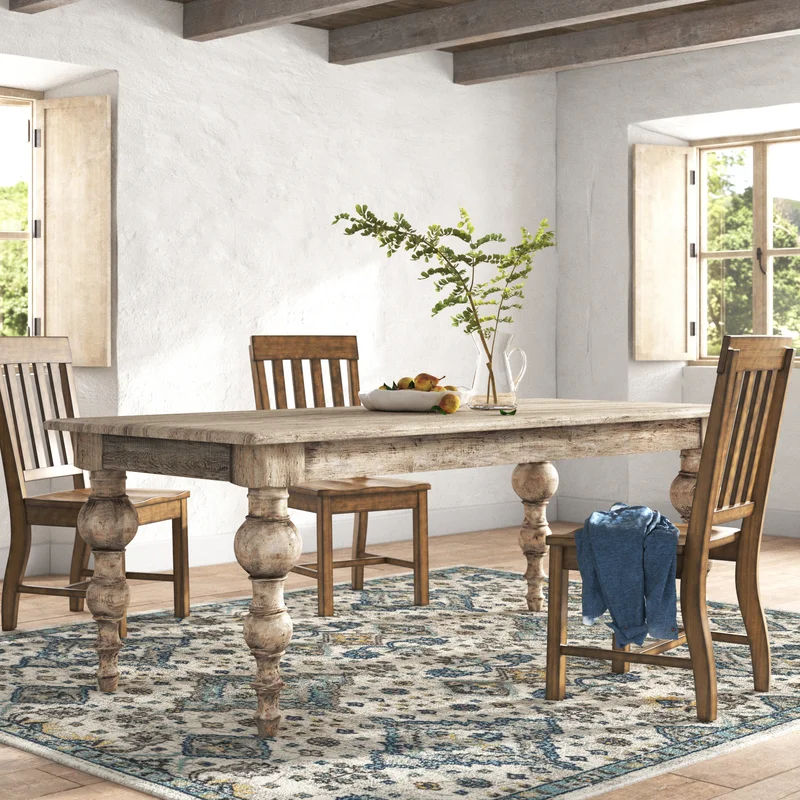 Werner Pine Solid Wood Dining Table thumbnail 2