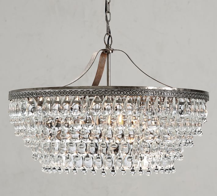 Clarissa Crystal Round Chandelier (19"-28") thumbnail 4