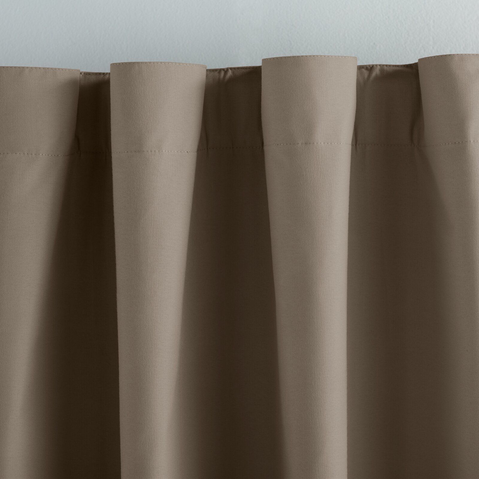 Solid Max Blackout Thermal Rod Pocket Single Curtain Panel Linen 96" thumbnail 2