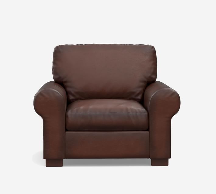 Turner Roll Arm Leather Chair thumbnail 3