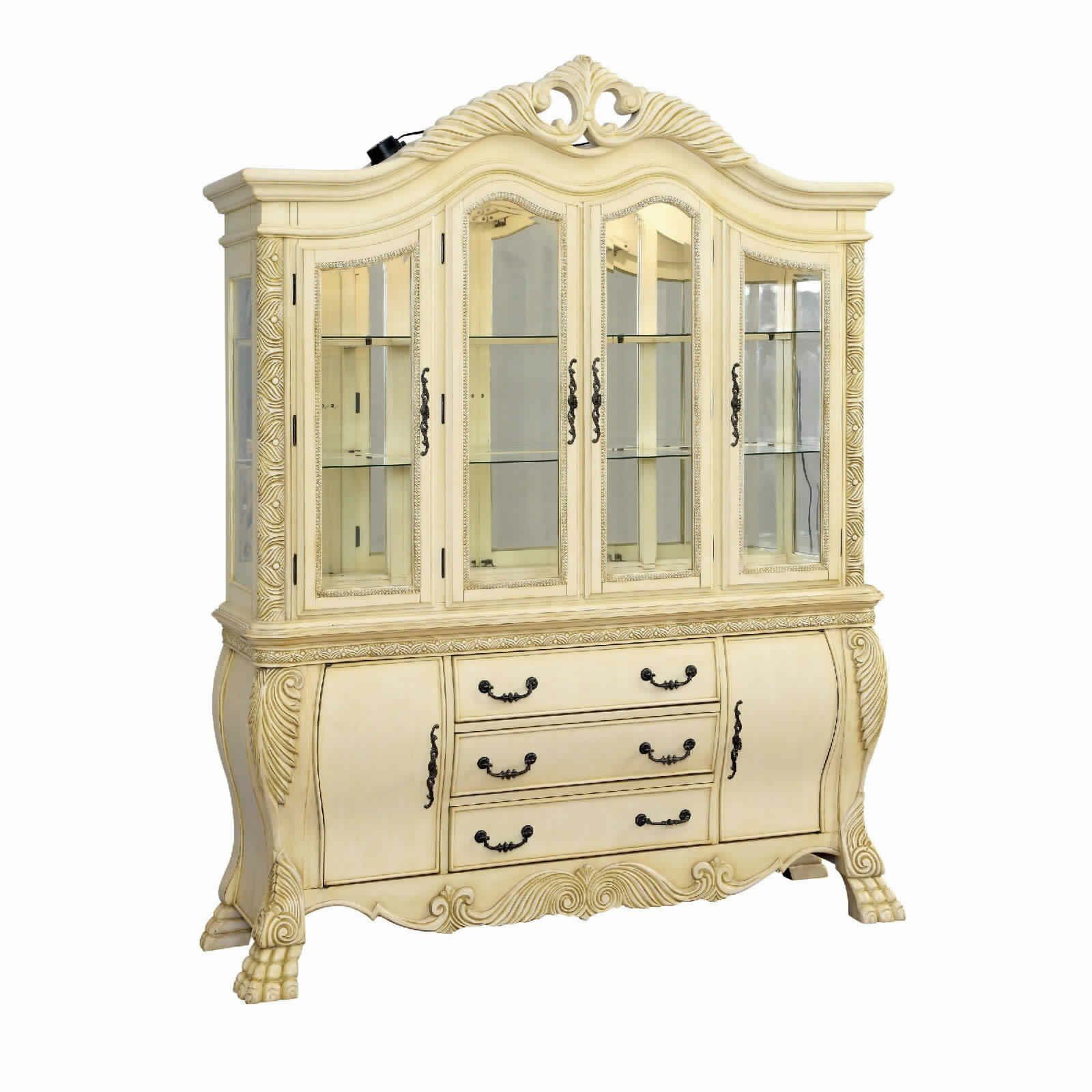 Benjara 3 Drawer Dining Hutch thumbnail 2