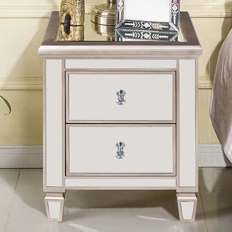 Laurine Two Drawer Nightstand thumbnail 2