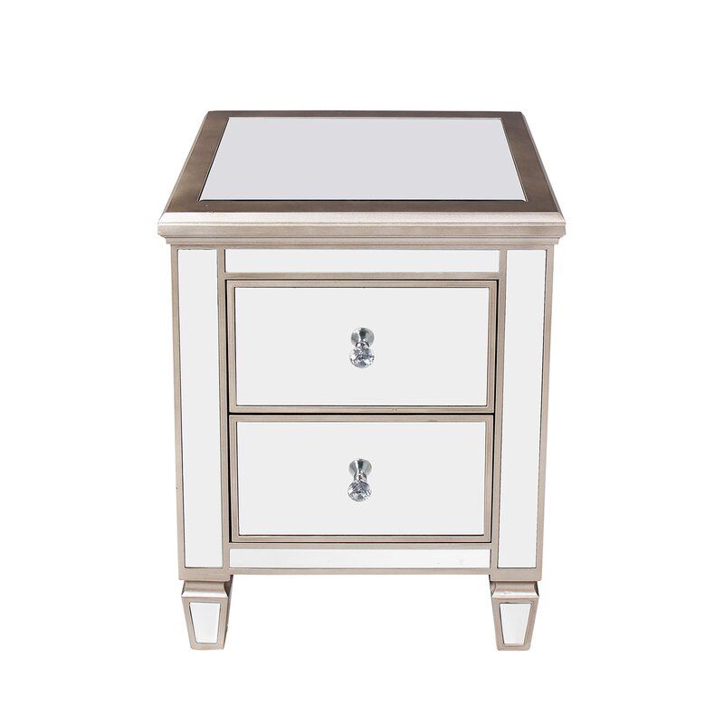 Laurine Two Drawer Nightstand thumbnail 4