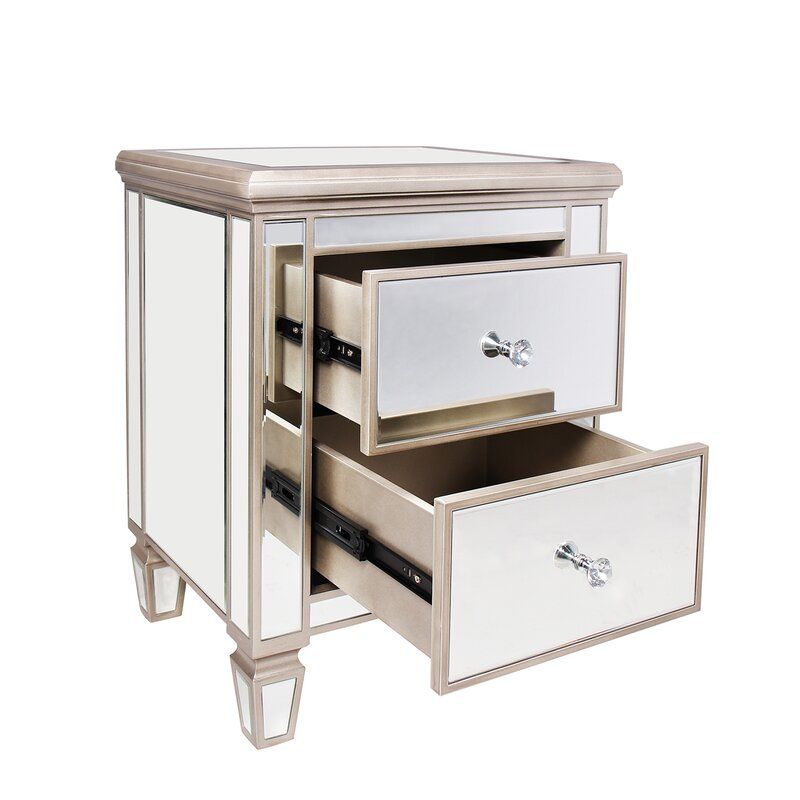 Laurine Two Drawer Nightstand thumbnail 5