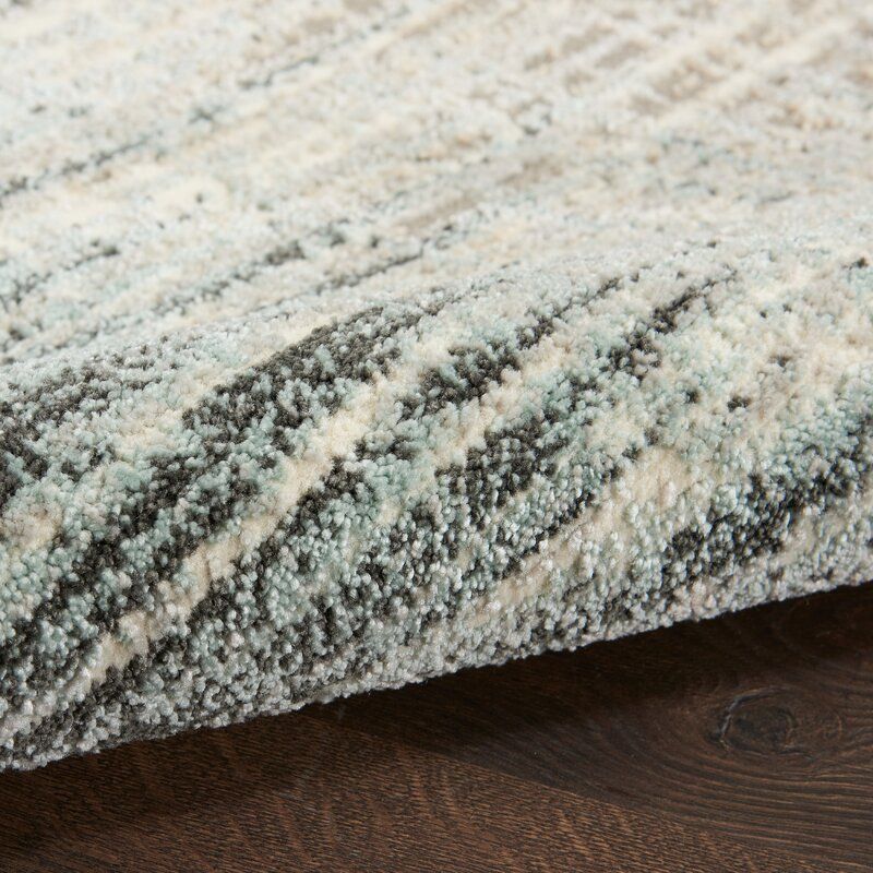 Imler Abstract Teal Gray Beige Area Rug- 7'10"x9'10" thumbnail 5