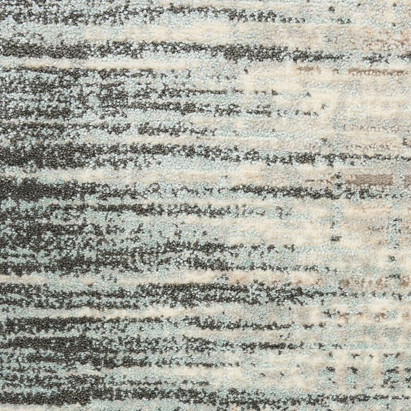 Imler Abstract Teal Gray Beige Area Rug- 7'10"x9'10" thumbnail 6