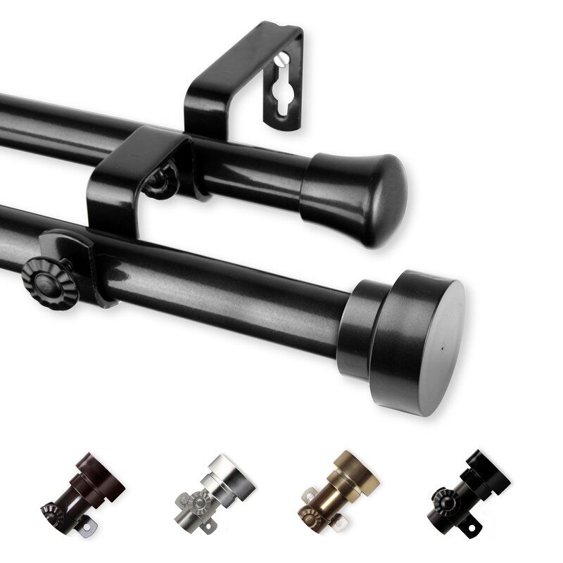 Embarcadero Double Curtain Rod 66"-120" thumbnail 2