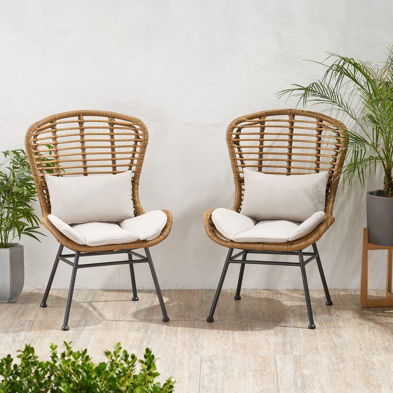 Kidsgrove Patio Chair with Cushions Set of 2 thumbnail 2